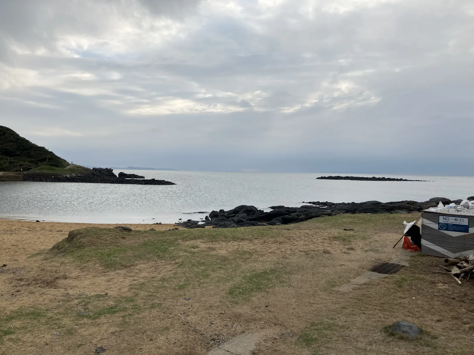 波戸岬の草地と海岸