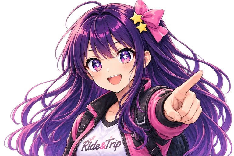指差しながら案内するナビゲーターのルカ